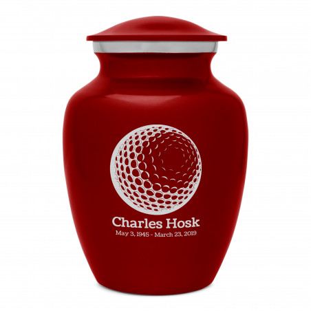 Golf Ball Sharing Urn - Ruby Red