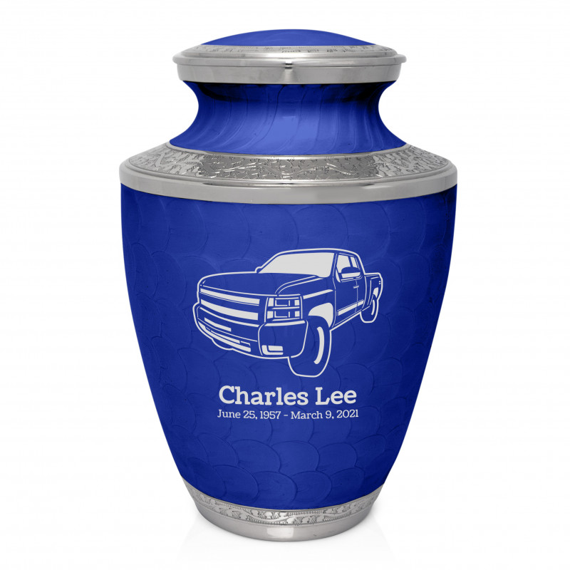 Truck I Cremation Urn - Royal Blue