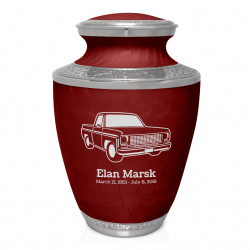 Truck II Cremation Urn - Rose Red