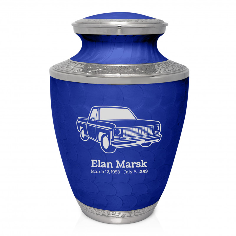 Truck II Cremation Urn - Royal Blue