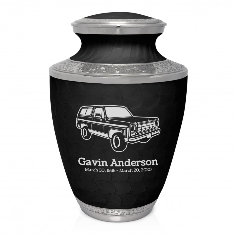 Truck III Cremation Urn - Ebony Black