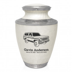 Truck III Cremation Urn - Radiant White