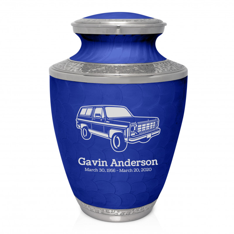 Truck III Cremation Urn - Royal Blue