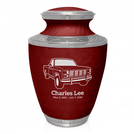 Truck IV Cremation Urn - Rose Red