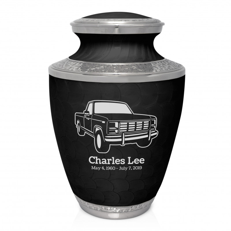 Truck IV Cremation Urn - Ebony Black
