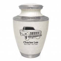Truck IV Cremation Urn - Radiant White