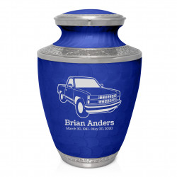Truck V Cremation Urn - Royal Blue