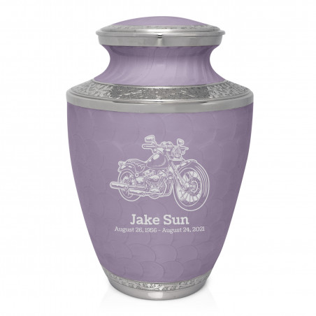 Motorcycle II Cremation Urn - Regal Purple