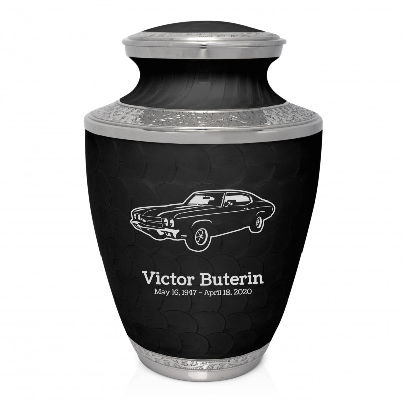 Muscle Car III Cremation Urn - Ebony Black