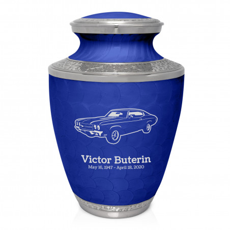Muscle Car III Cremation Urn - Royal Blue