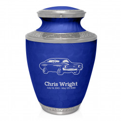 Muscle Car IV Cremation Urn - Royal Blue