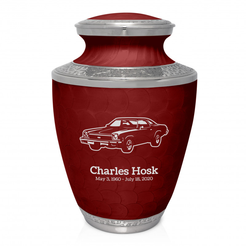 Muscle Car V Cremation Urn - Rose Red