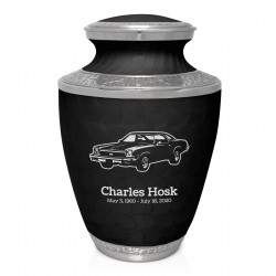 Muscle Car V Cremation Urn - Ebony Black