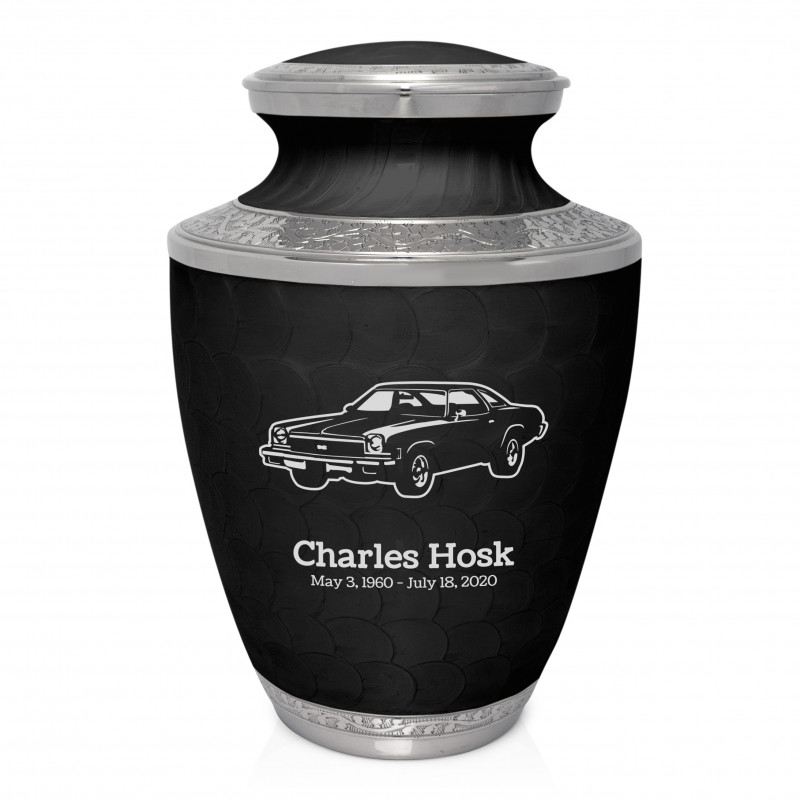 Muscle Car V Cremation Urn - Ebony Black