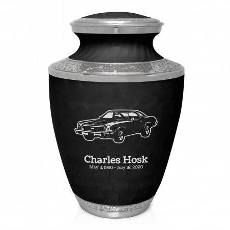 Muscle Car V Cremation Urn - Ebony Black