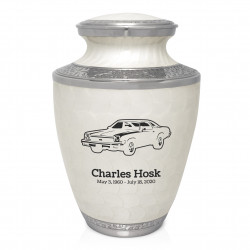 Muscle Car V Cremation Urn - Radiant White