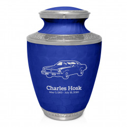 Muscle Car V Cremation Urn - Royal Blue