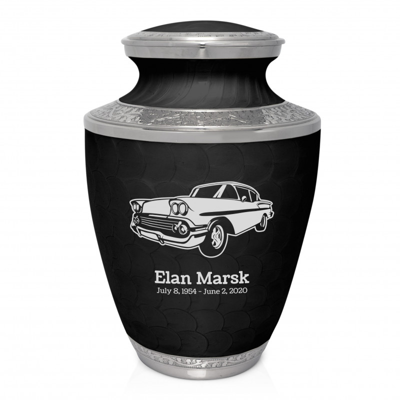 Classic Car VI Cremation Urn - Ebony Black