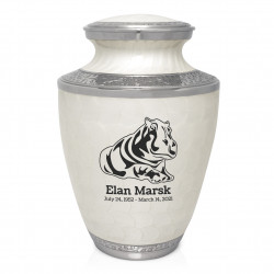 Hippo Cremation Urn - Radiant White