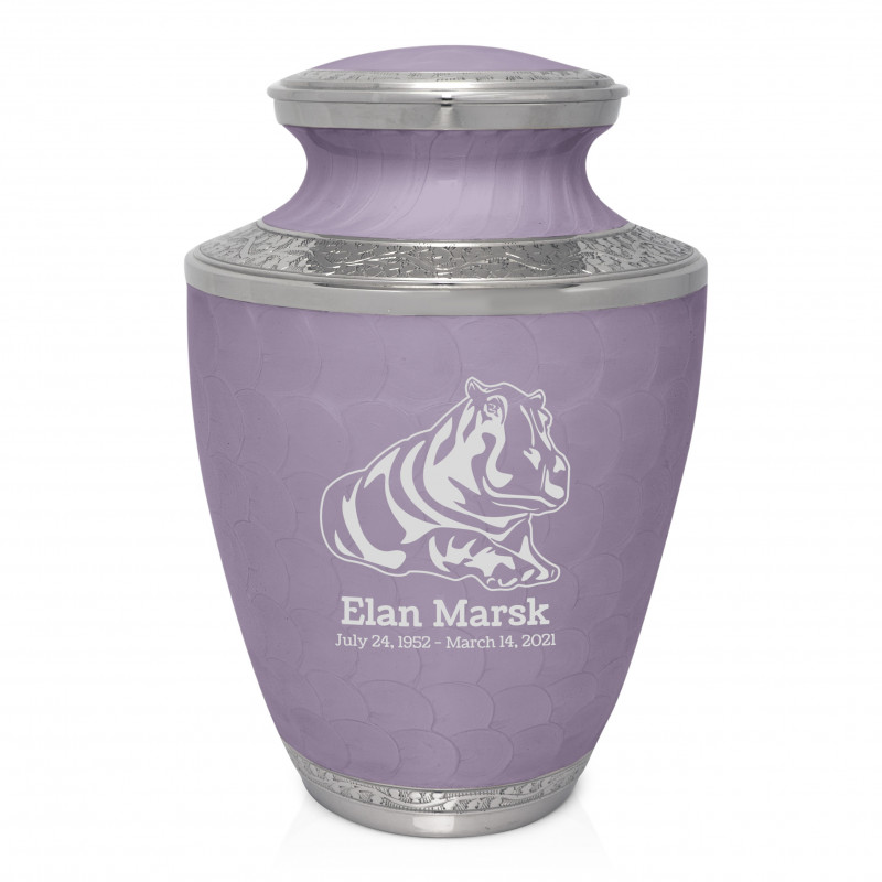 Hippo Cremation Urn - Regal Purple