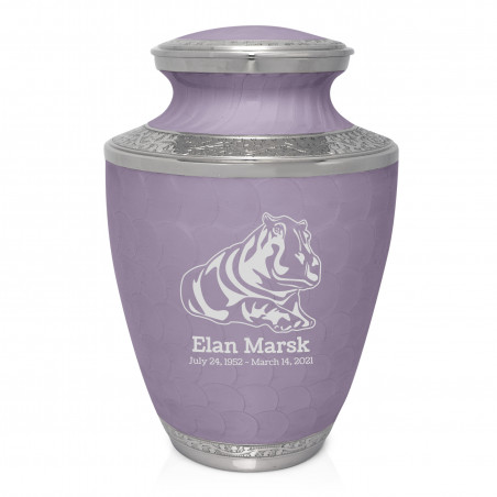 Hippo Cremation Urn - Regal Purple