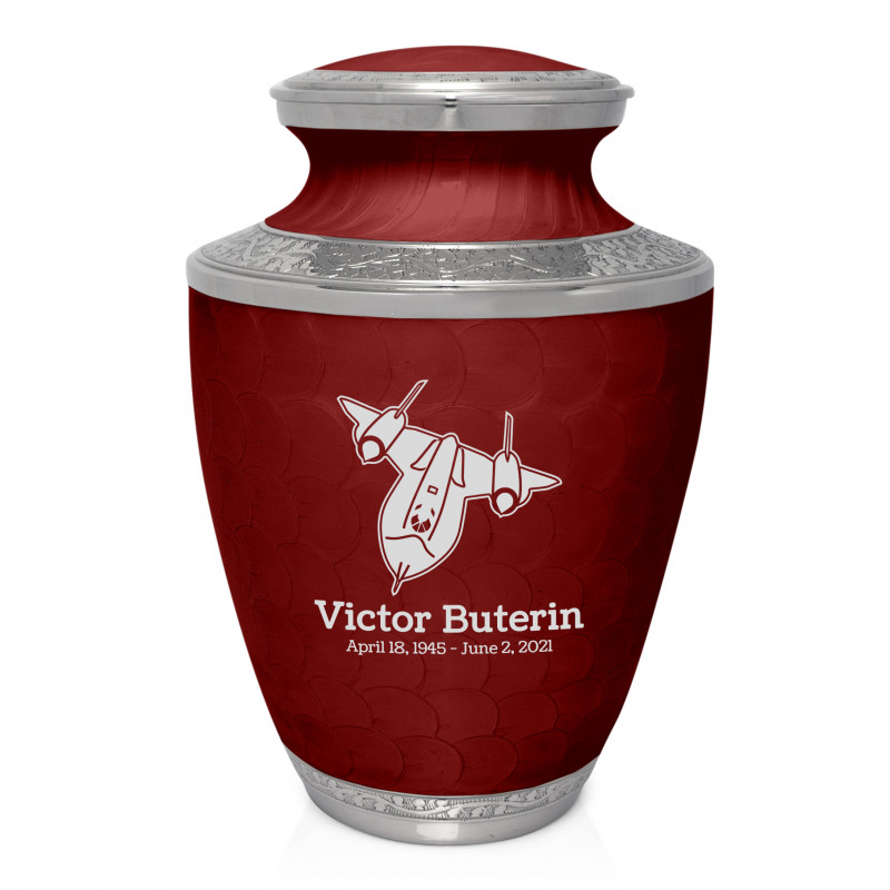 SR71 Jet Cremation Urn - Rose Red