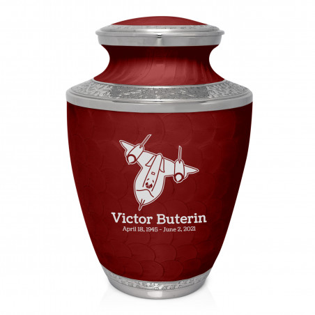 SR71 Jet Cremation Urn - Rose Red