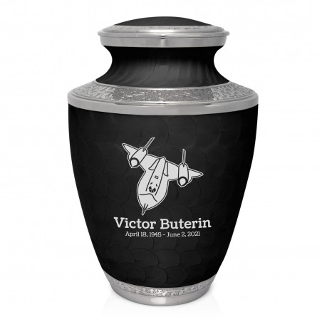 SR71 Jet Cremation Urn - Ebony Black
