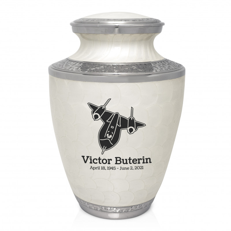 SR71 Jet Cremation Urn - Radiant White