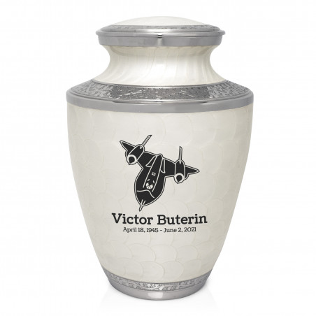SR71 Jet Cremation Urn - Radiant White