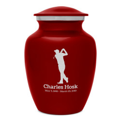 Golf Sharing Urn - Ruby Red