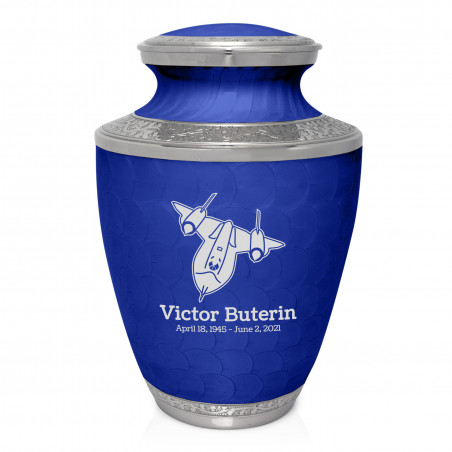 SR71 Jet Cremation Urn - Royal Blue