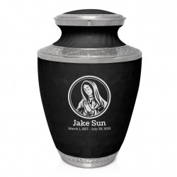 Mother Mary Cremation Urn - Ebony Black