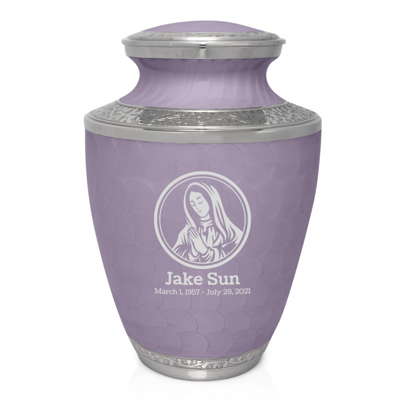 Mother Mary Cremation Urn - Regal Purple