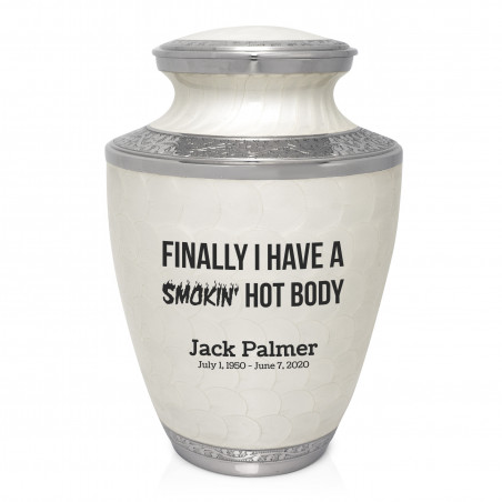 Hot Body Cremation Urn - Radiant White