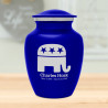 Republican Elephant Sharing Urn - Midnight Blue