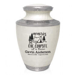 Tent Camping Cremation Urn - Radiant White