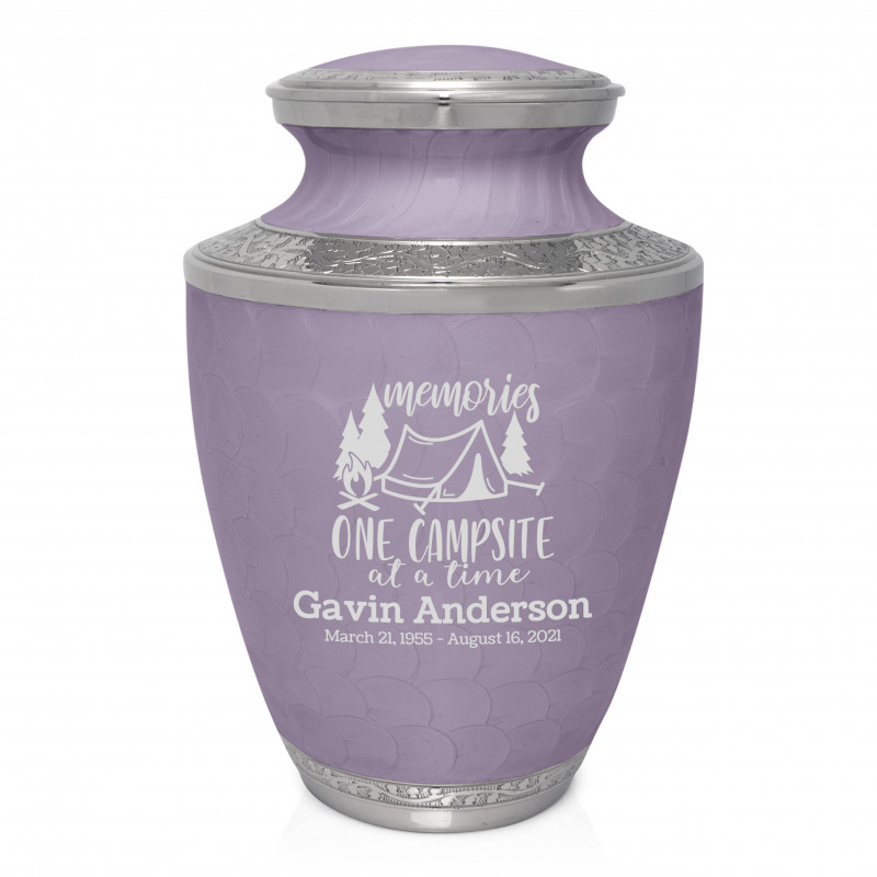 Tent Camping Cremation Urn - Regal Purple