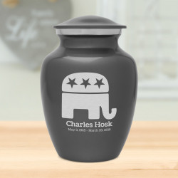 Republican Elephant Sharing Urn - Gunmetal Gray