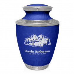 Fifth Wheel Camper Cremation Urn - Royal Blue