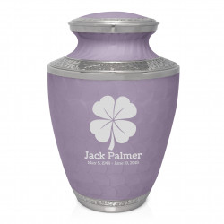 4 Leaf Clover Cremation Urn - Regal Purple