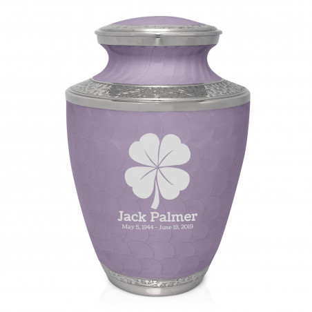 4 Leaf Clover Cremation Urn - Regal Purple