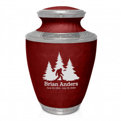 Sasquatch Cremation Urn - Rose Red