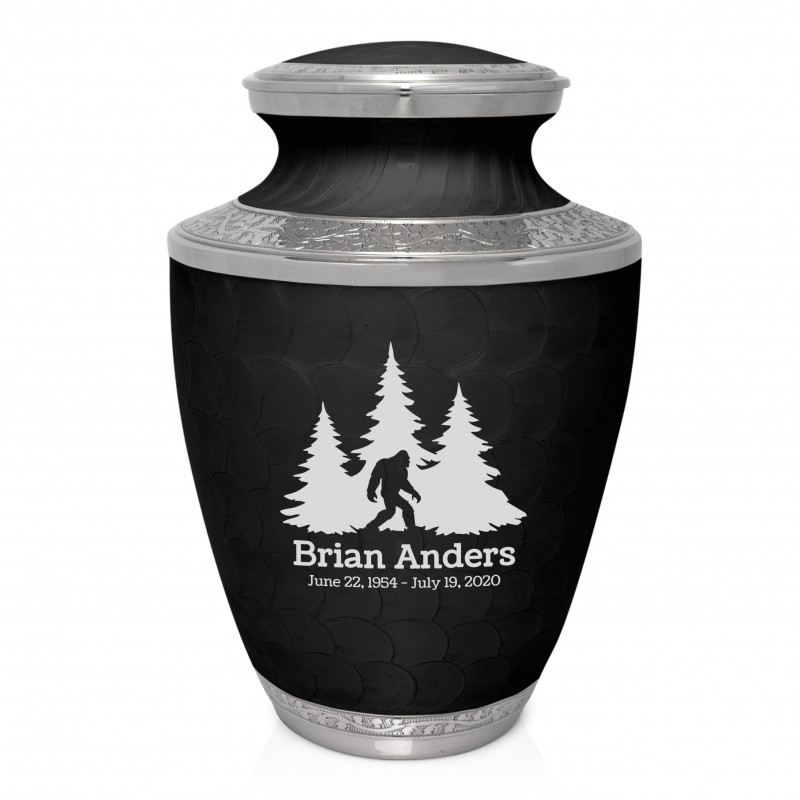 Sasquatch Cremation Urn - Ebony Black