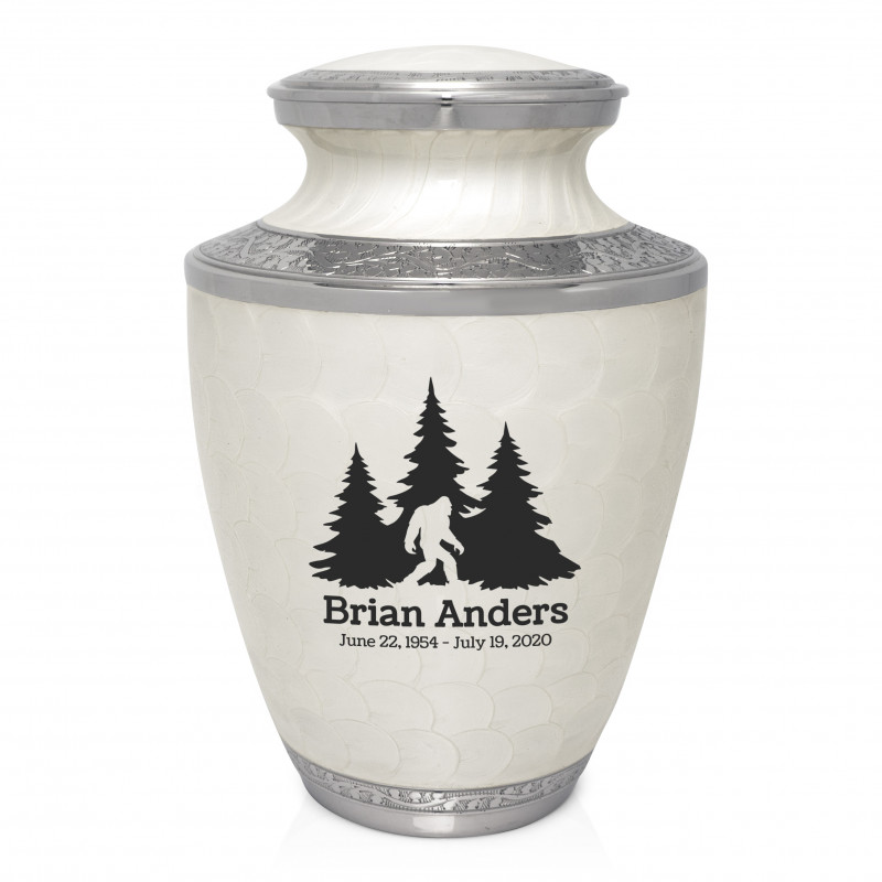 Sasquatch Cremation Urn - Radiant White