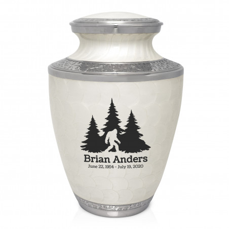 Sasquatch Cremation Urn - Radiant White