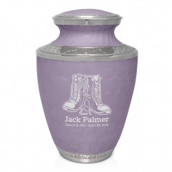 Veteran Combat Boots Cremation Urn - Regal Purple