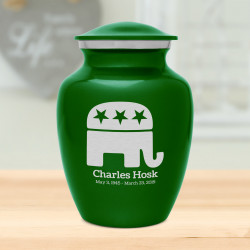 Republican Elephant Sharing Urn - Shamrock Green