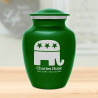 Republican Elephant Sharing Urn - Shamrock Green