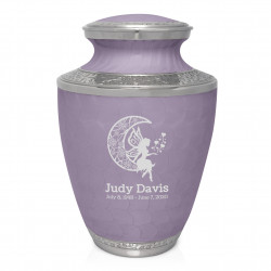 Fairy In the Moon Cremation Urn - Regal Purple